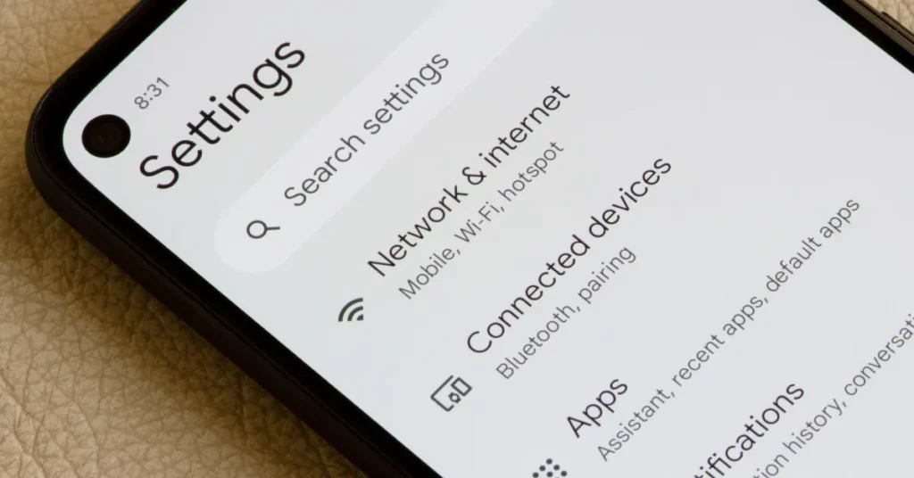 Go to "Settings" on your Android device