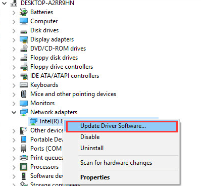 Outdated Network Adapter Driver