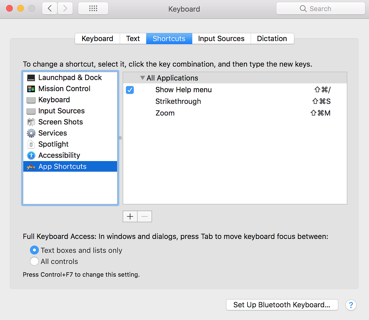 mac strikethrough shortcut