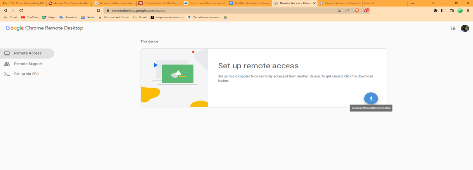 download set up remote access