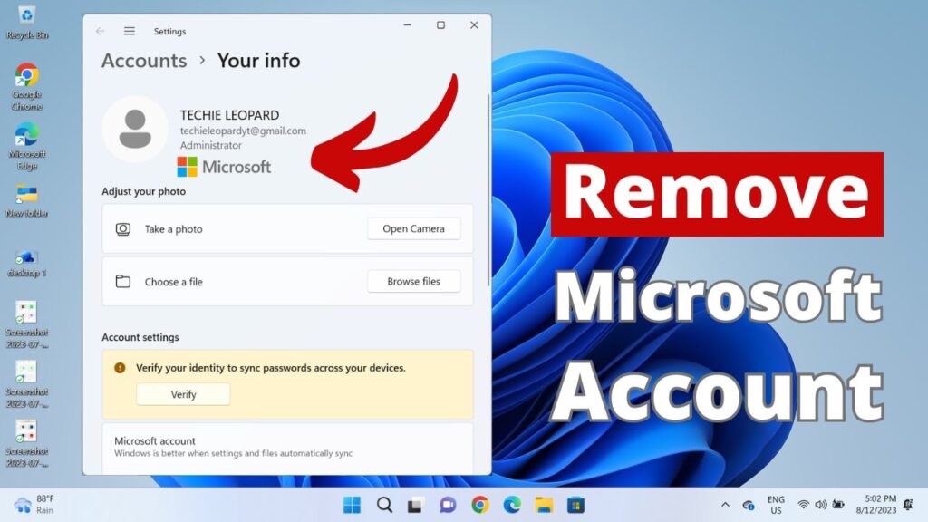 how to remove microsoft account from windows 11