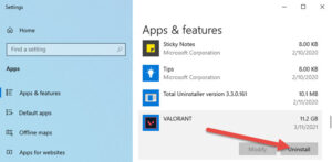how to uninstall valorant