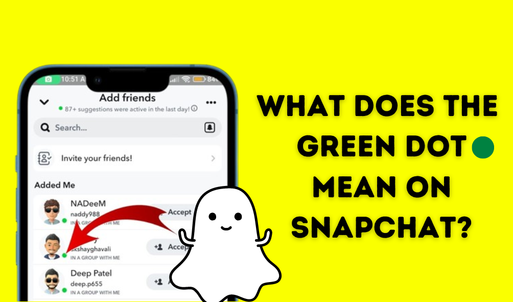 green dot on snapchat